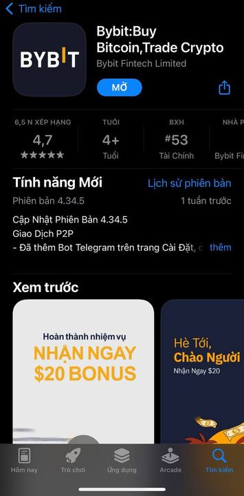 Tải ứng dụng Bybit