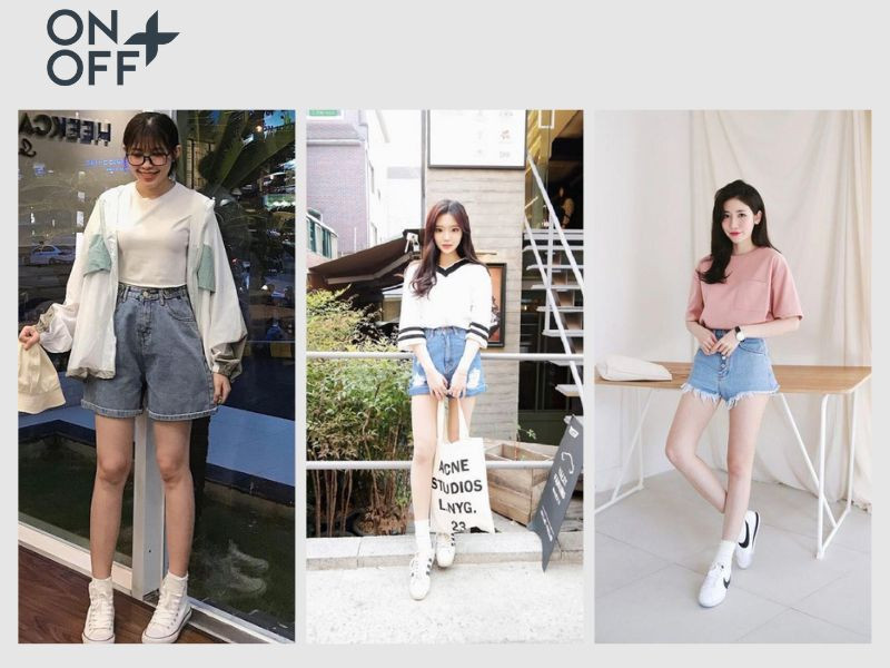 Tất cao cổ nữ với quần short mang đến outfit xinh xắn và năng động