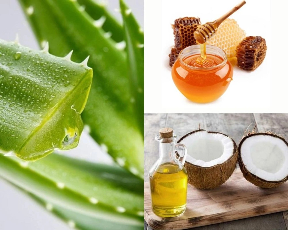 Tẩy tế bào chết bằng nha đam, dầu dừa và mật ong