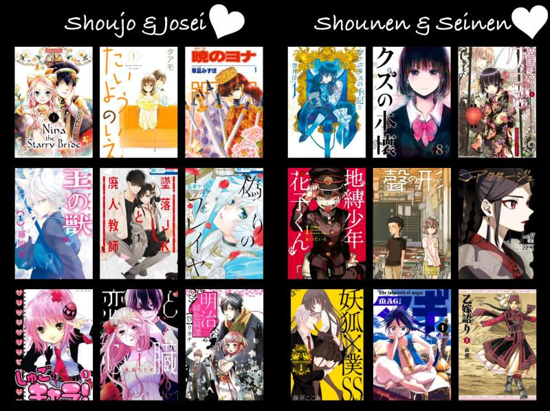 Thể loại Shounen và Shoujo