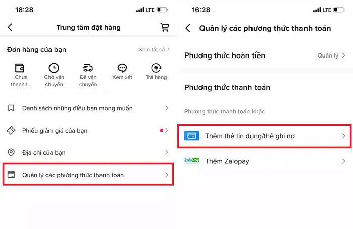 Thêm phương thức thanh toán
