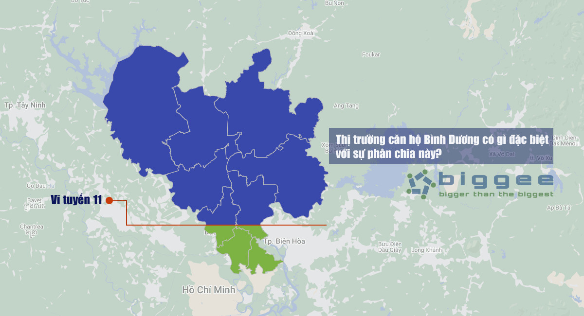 Thị trường căn hộ Bình Dương có gì đặc biệt với sự phân chia này?