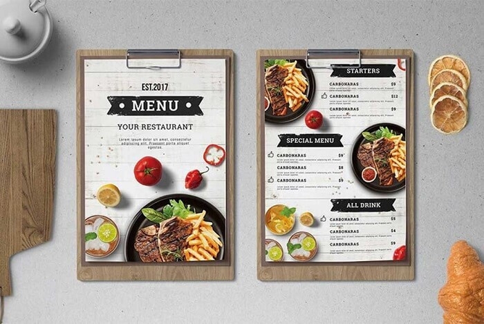 Thiết kế menu đẹp
