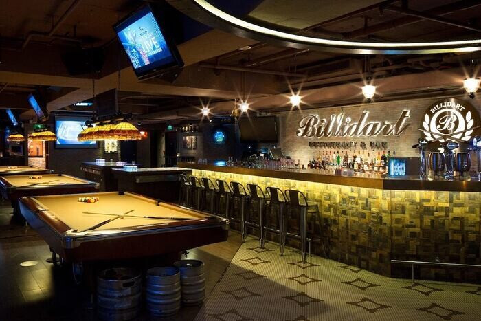 Thiết kế quán Bida đẹp kết hợp Pub