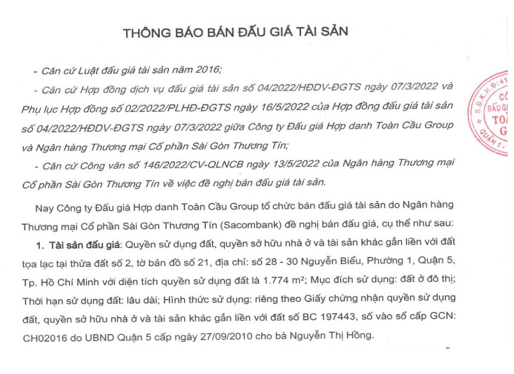 Định giá tài sản ngân hàng thanh lý