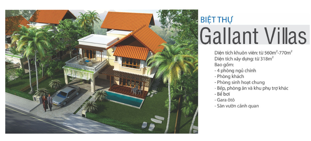 Thống kê thông tin chi tiết biệt thự Gallant House Xanh Villas