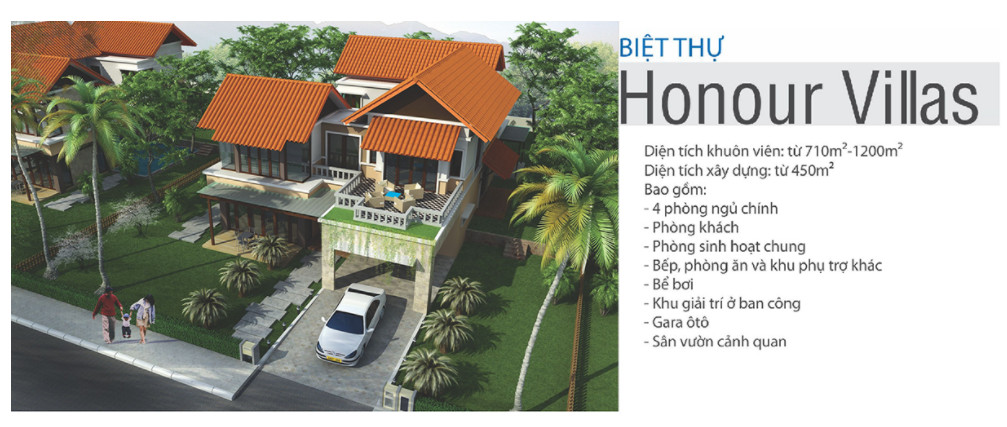 Thông tin chi tiết biệt thự Honour Villa Xanh Villas