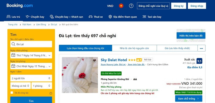Thông tin chi tiết về khách sạn