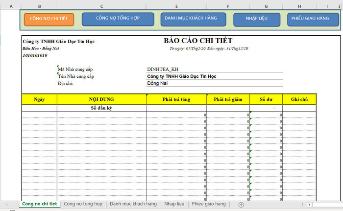 Hướng dẫn cách quản lý công nợ bằng Excel hiệu quả, chi tiết