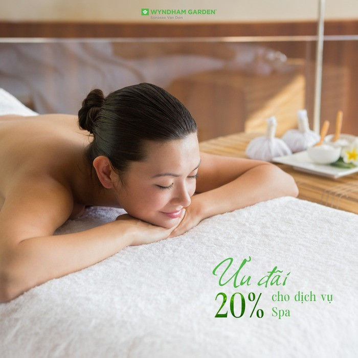 thư giãn tại khu spa ở khách sạn gần sân bay Vân Đồn