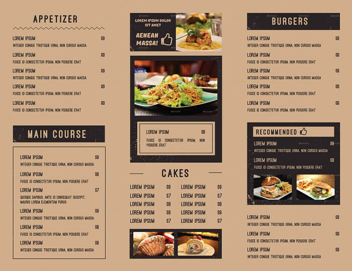 Thực đơn nhà hàng 5 sao À la carte