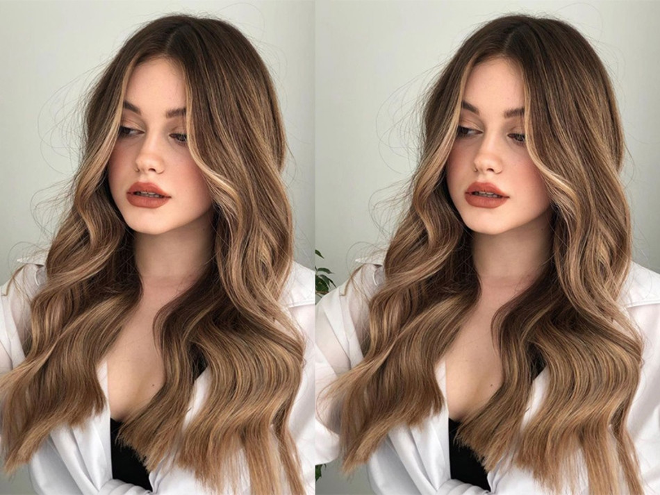 Tóc dài balayage sang trọng