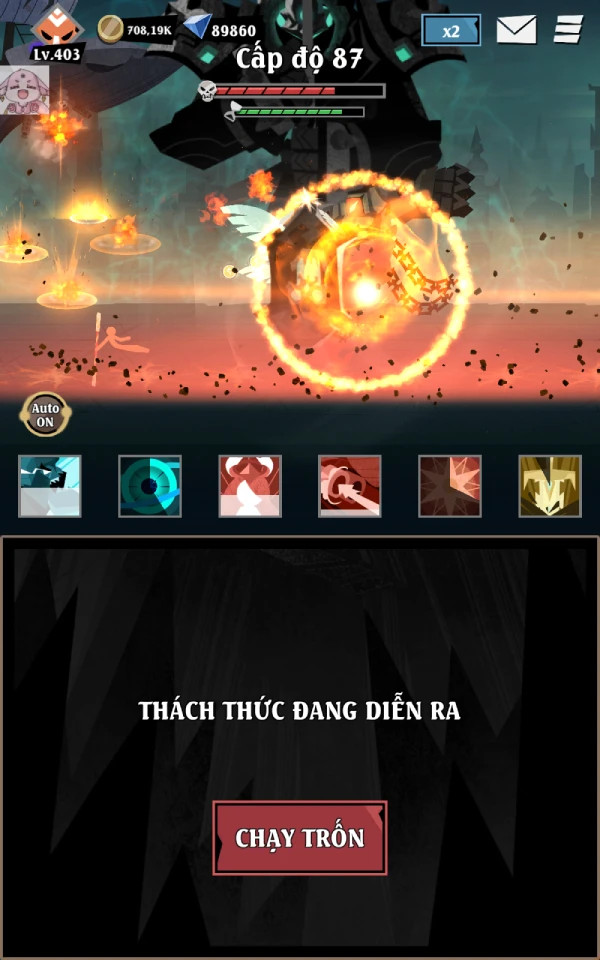 Trận chiến trong game Epic Stickman