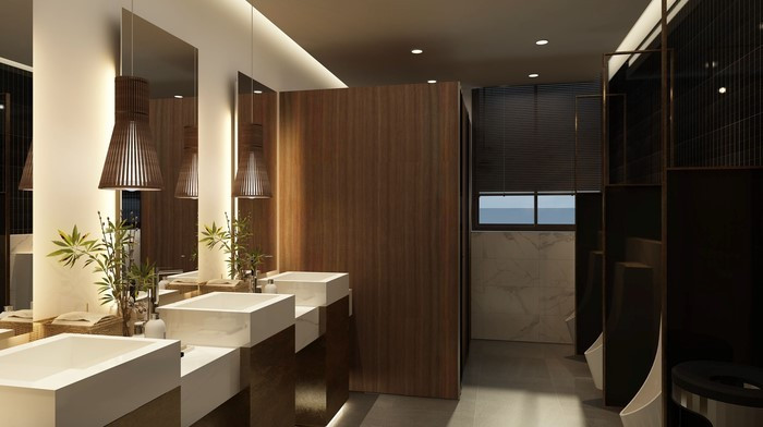 Trang bị đủ các trang thiết bị trong nhà vệ sinh