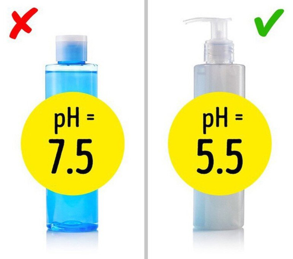 Tránh sử dụng sữa rửa mặt có độ pH không phù hợp