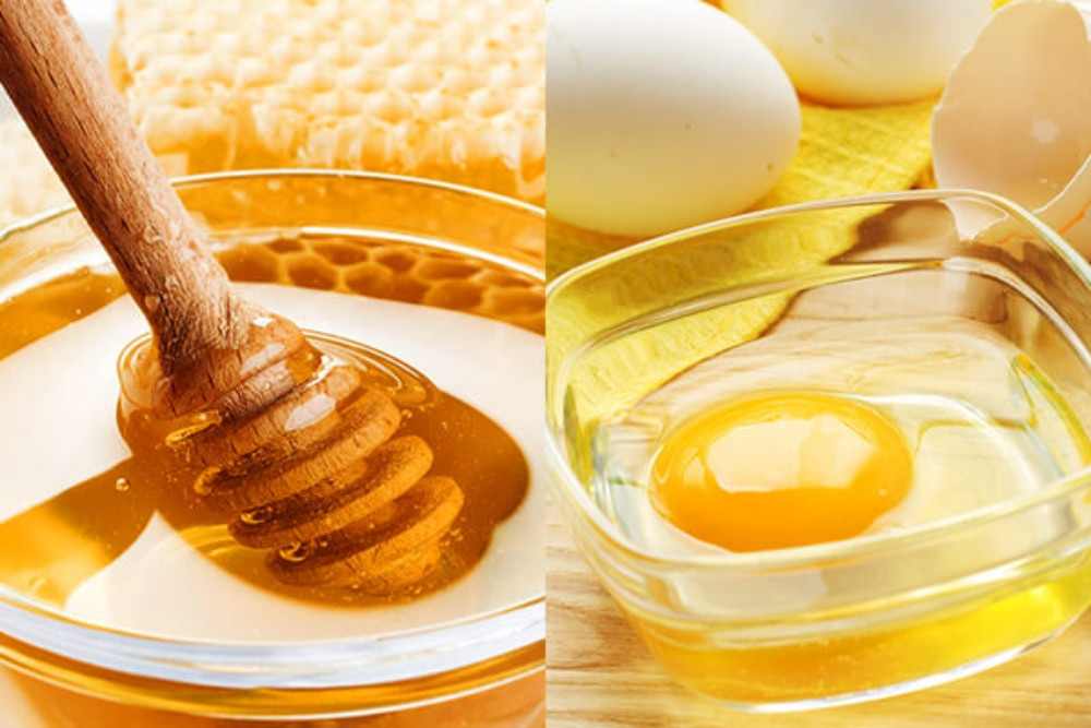 Trị mụn thâm với mật ong và trứng gà
