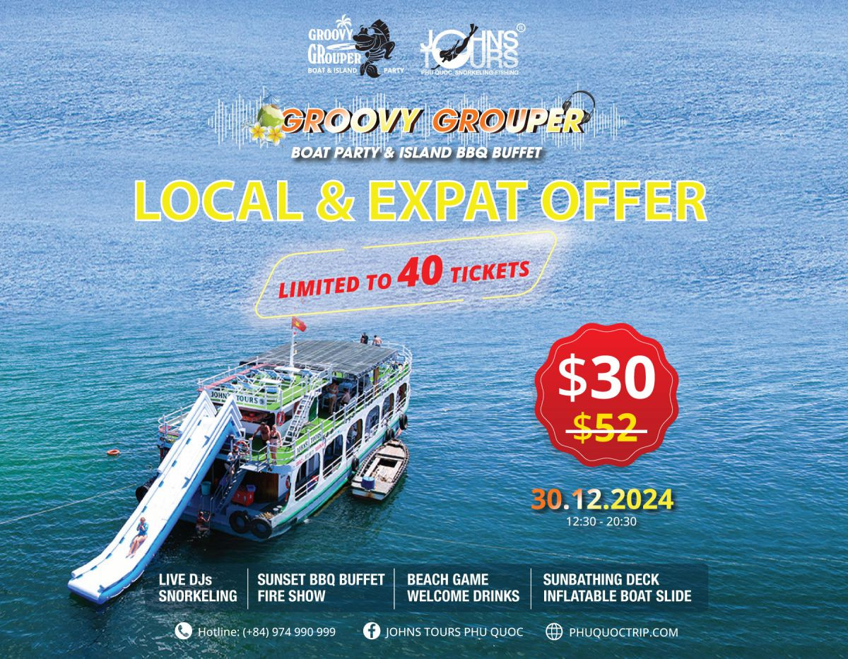 Ưu đãi đặc biệt trên vé Groovy Grouper cho cư dân và người nước ngoài tại Phú Quốc