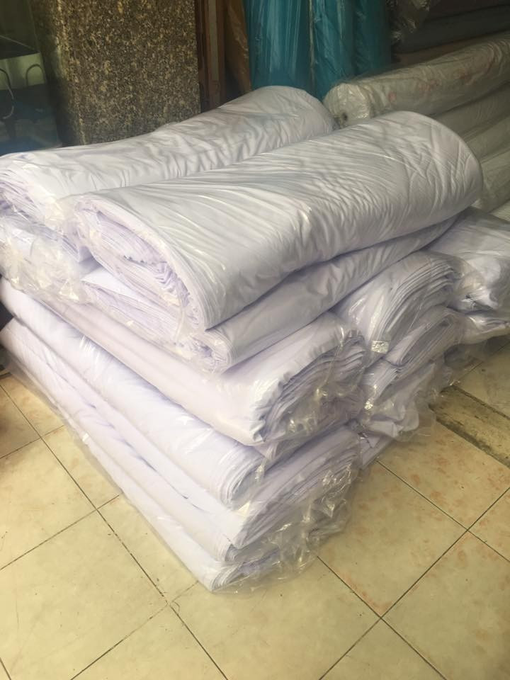 Vải Kate silk trắng may đồng phục học sinh