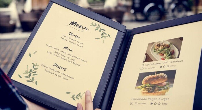 Vai trò menu nhà hàng 5 sao