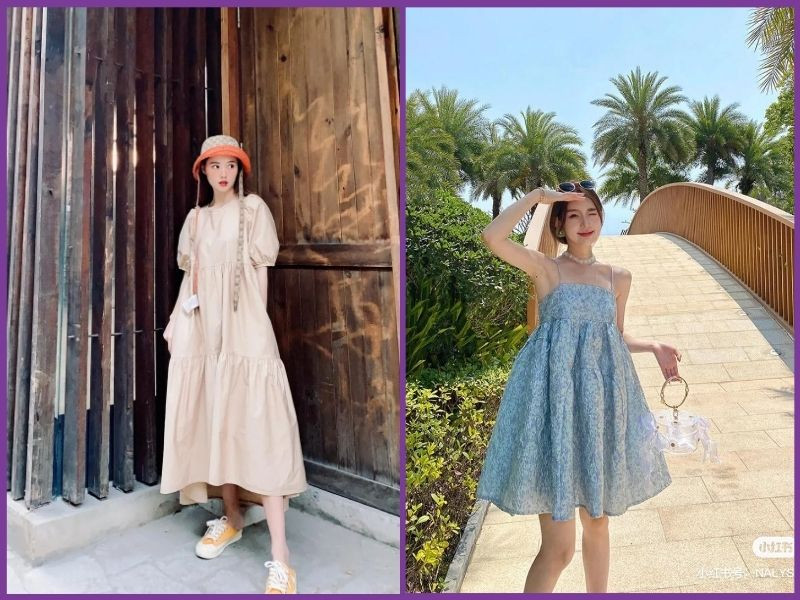 Váy babydoll tại Bà Nà Hill
