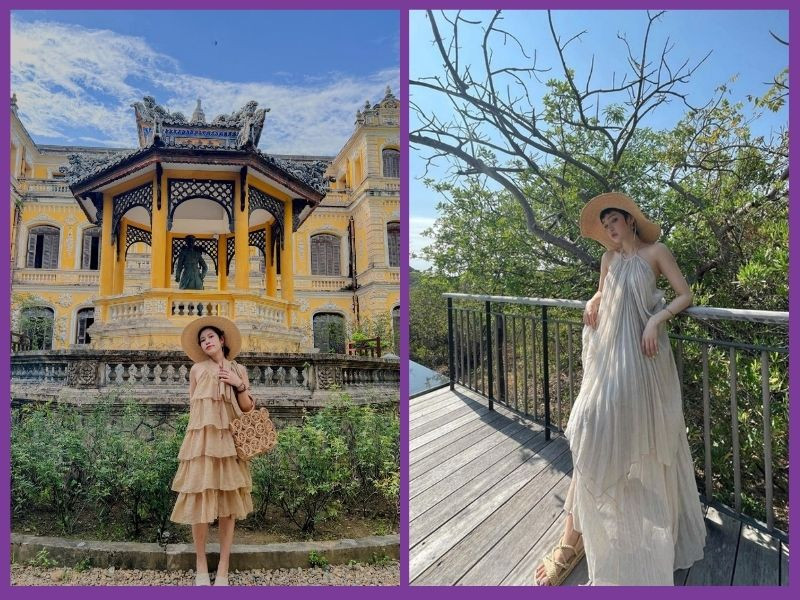 Váy cổ yếm