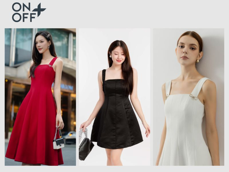 Váy hai dây bản to