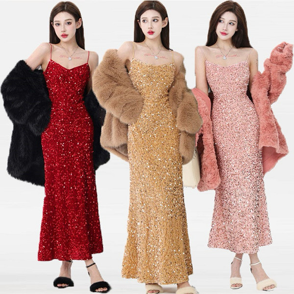 Váy kim tuyến lấp lánh thích hợp cho các sự kiện
