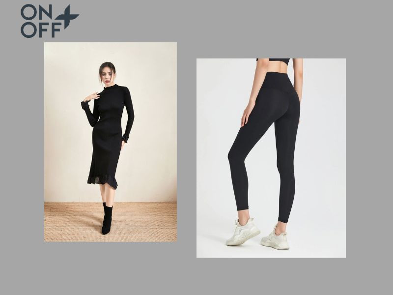 Váy len ôm body với legging