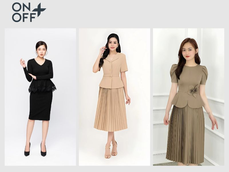Váy peplum tôn dáng