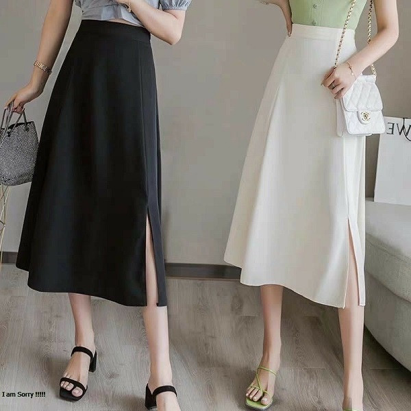 Váy xẻ tà dáng chữ A nhẹ nhàng và thanh lịch