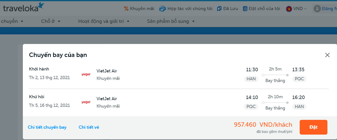 Vé máy bay từ Hà Nội đến Phú Quốc