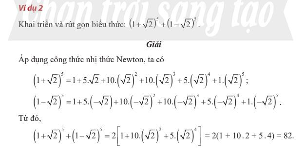Ví dụ về nhị thức Newton