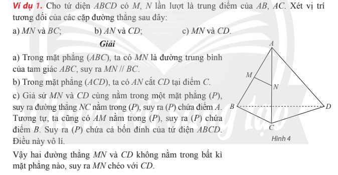 Ví dụ về vị trí tương đối của hai đường thẳng