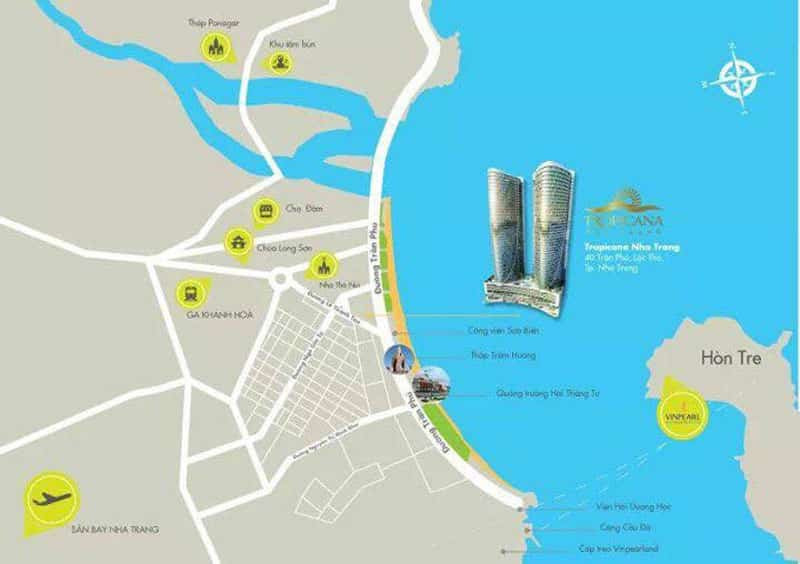 Vị trí Căn hộ Condotel Beau Rivage