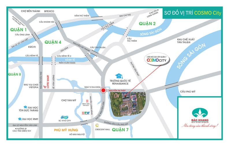 Vị trí căn hộ Cosmo City