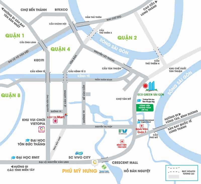 Vị trí căn hộ Eco Green Saigon