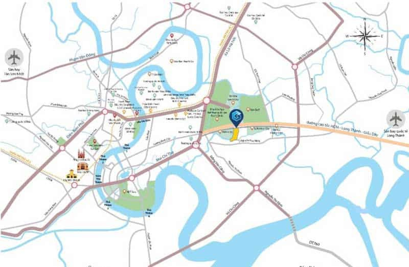 Vị trí dự án căn hộ Gem Riverside