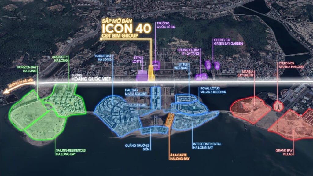 Vị trí dự án chung cư Icon 40 Hạ Long