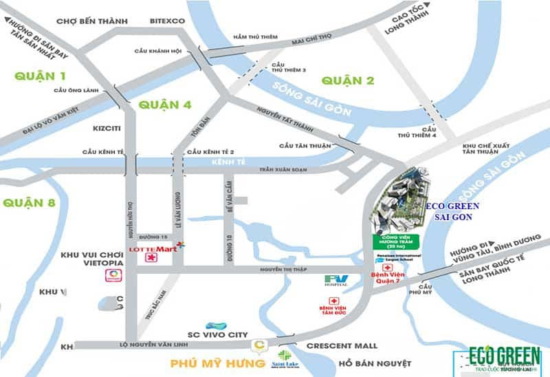 Vị trí dự án Eco Green Sài Gòn