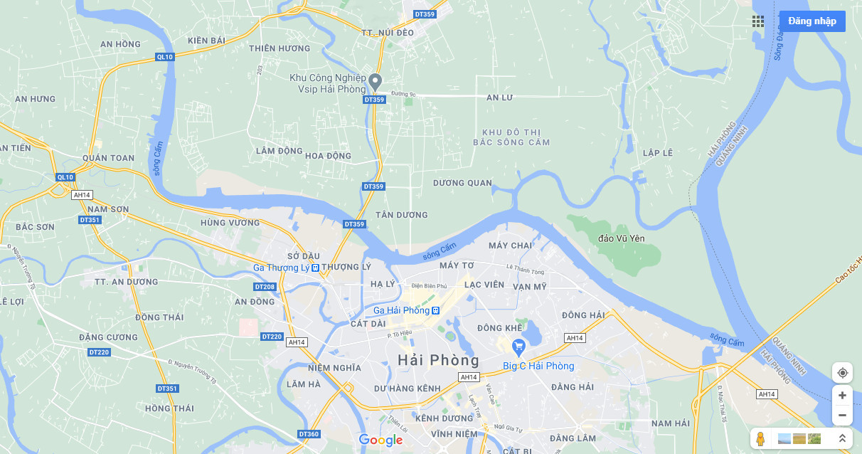 Vị trí dự án Hoàng Huy Green River