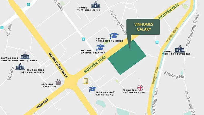 Vị trí dự án Vinhomes Galaxy Nguyễn Trãi