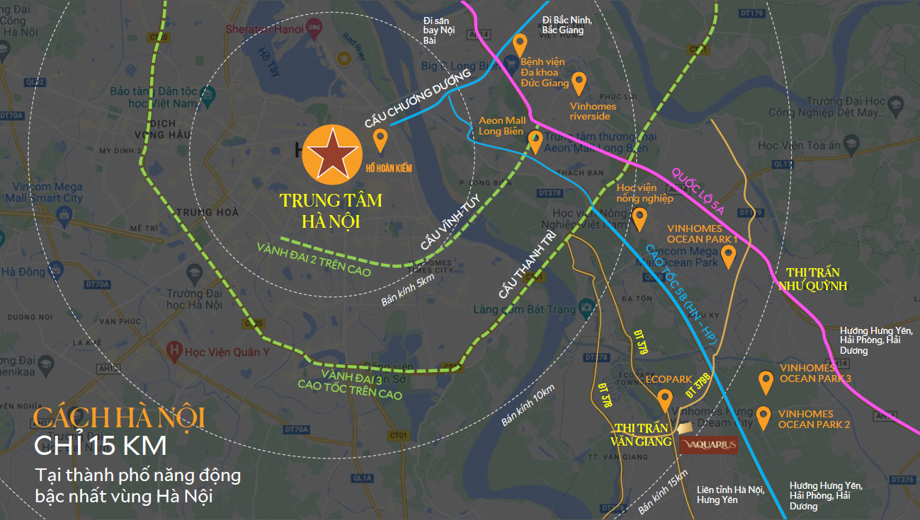 Vị trí Vaquarius Hưng Yên