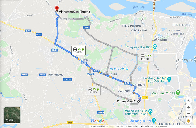 Vị trí Vinhomes Đan Phượng