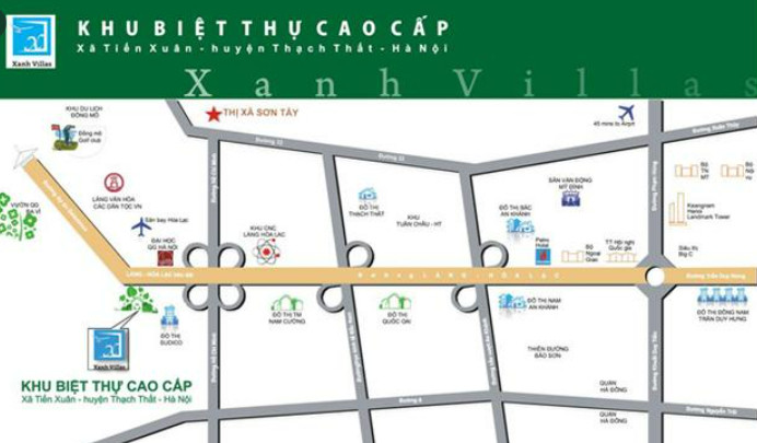Vị trí Xanh Villas