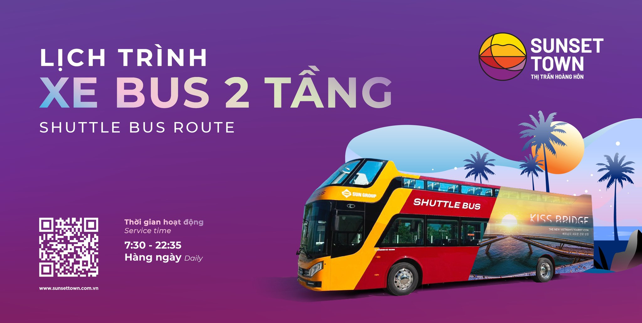 Sun World Phú Quốc ra mắt xe buýt 2 tầng, miễn phí từ 09.08 – 15.08.2024