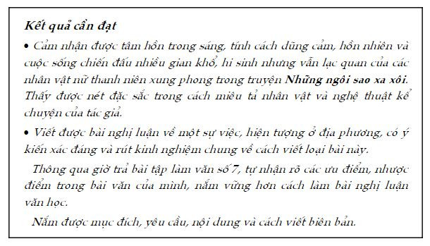 Yêu cầu cần đạt được sau khi làm bài Soạn văn 9 bài &quot;Những Ngôi Sao Xa Xôi&quot;
